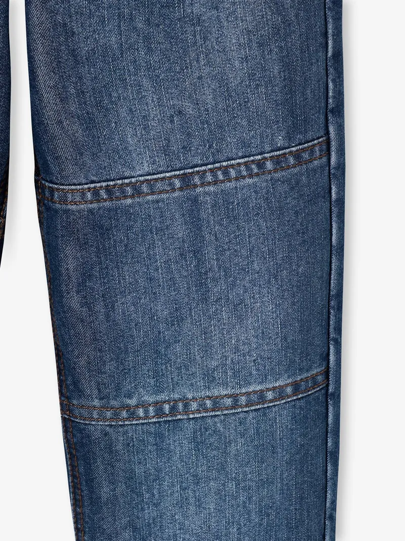 Vertbaudet Vertbaudet Robuste Cargojeans Jungen Hüftweite SLIM Bundweite verstellbar, Dunkelblau, – Produktbild 2 von 3