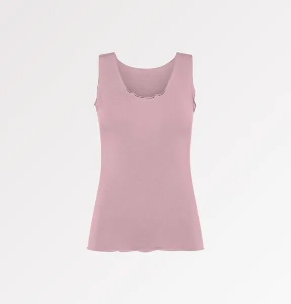 CASAGiN CASAGiN Gerafftes Tanktop mit weiten Schultern aus TENCEL, Rosa, – Produktbild 1 von 3
