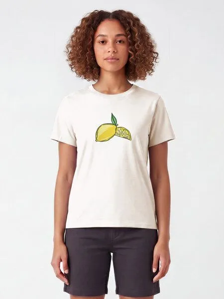 watapparel watapparel T-Shirt Frauen Lemon, Off white, – Produktbild 2 von 2