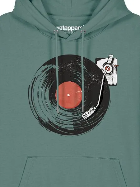 watapparel watapparel Hoodie Unisex Schallplatte, Green bay, – Produktbild 3 von 4