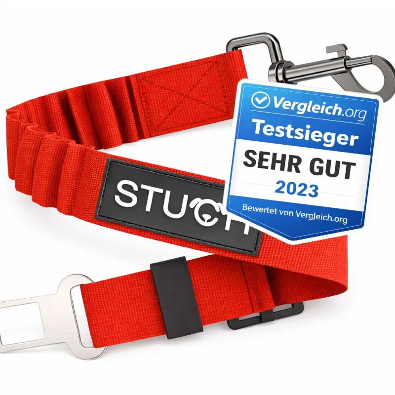 STUCH STUCH Universeller Bungee Autogurt für Hunde & Katzen rot, Rot, – Produktbild 1 von 2