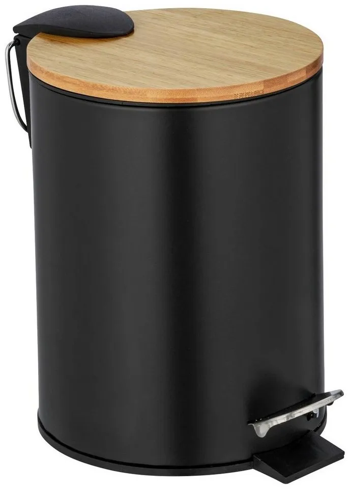 Wenko Wenko Kosmetikeimer Tortona, 3 Liter, BxTxH: 17x21x23,5 cm, Schwarz, – Produktbild 1 von 2
