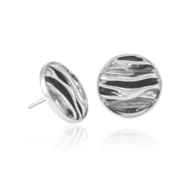 pakilia pakilia Silber Ohrringe Wellen rund Fair-Trade und handmade – Produktbild 1 von 3