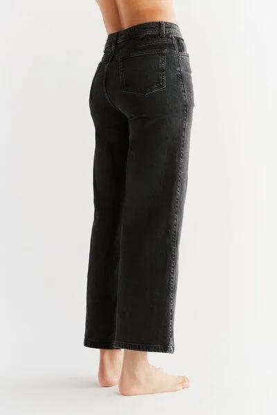 Evermind Evermind W's Wide Leg Jeans-WE1010, Carbon gray, – Produktbild 5 von 5