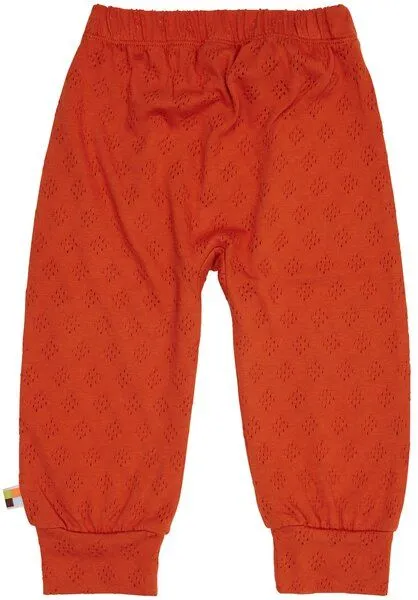 loud + proud loud + proud Baby & Kinder Hose Jacquard Strick, GOTS-zertifiziert, Terracotta(orange), – Produktbild 2 von 2