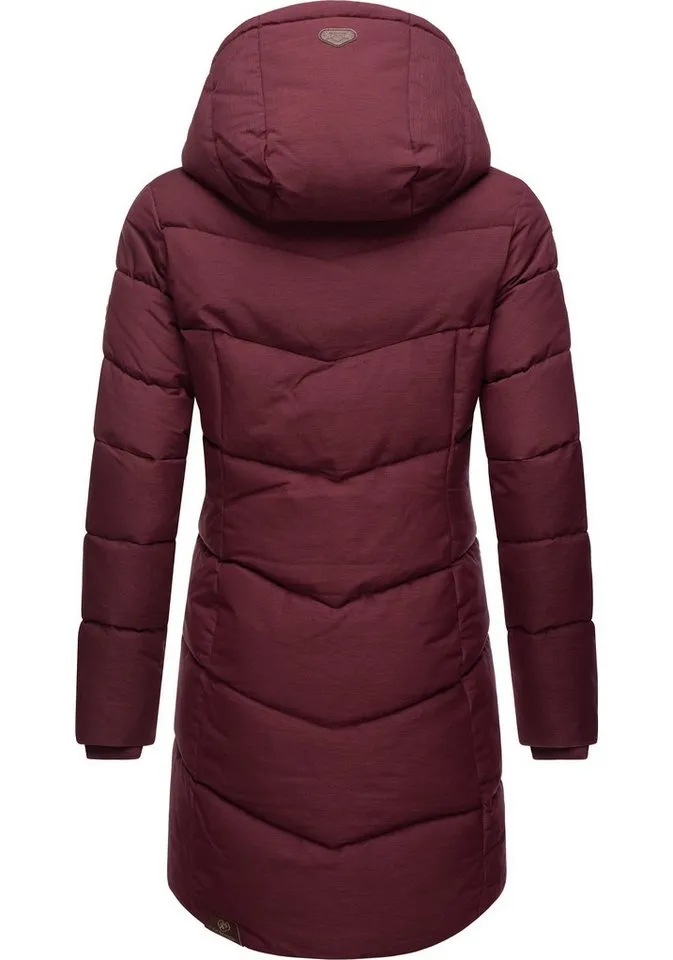 ragwear ragwear Wintermantel Pavla stylischer Winterparka mit Teddyfutter und Kapuze, Rot, – Produktbild 4 von 4