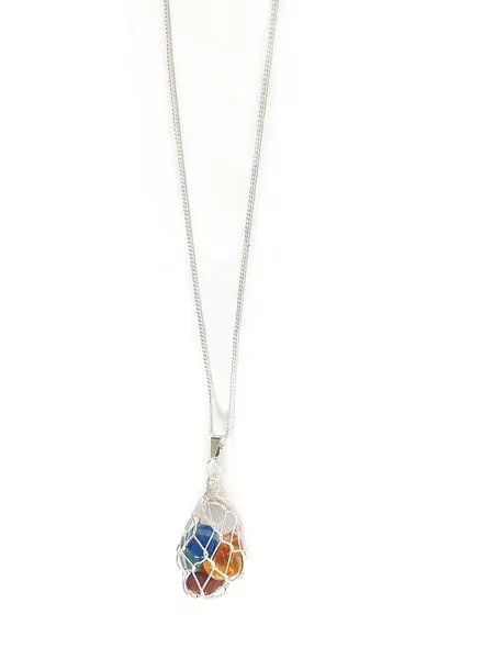 Crystal and Sage Chakra Reiki Halskette von Crystal and Sage, Silber, – Produktbild 1 von 1