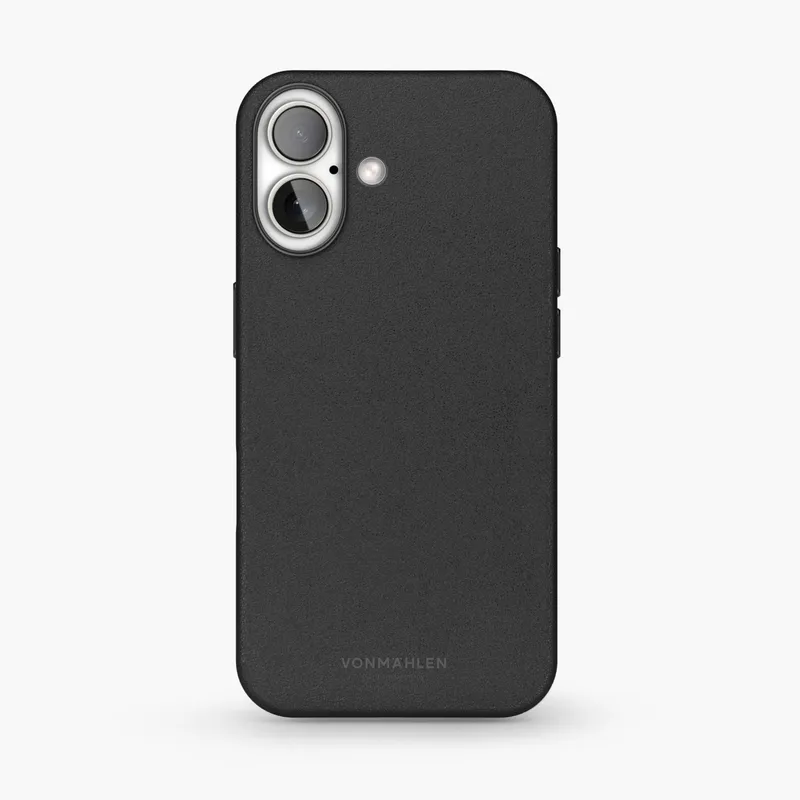 VONMÄHLEN VONMÄHLEN Like Leather Case - Schutzhülle, MagSafe kompatibel iPhone 16, Black – Produktbild 1 von 1