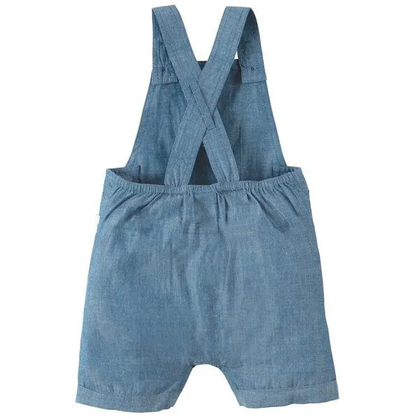 Frugi Frugi Latzhose mit Dinosaurier in jeansblau Sommerhose – Produktbild 3 von 3