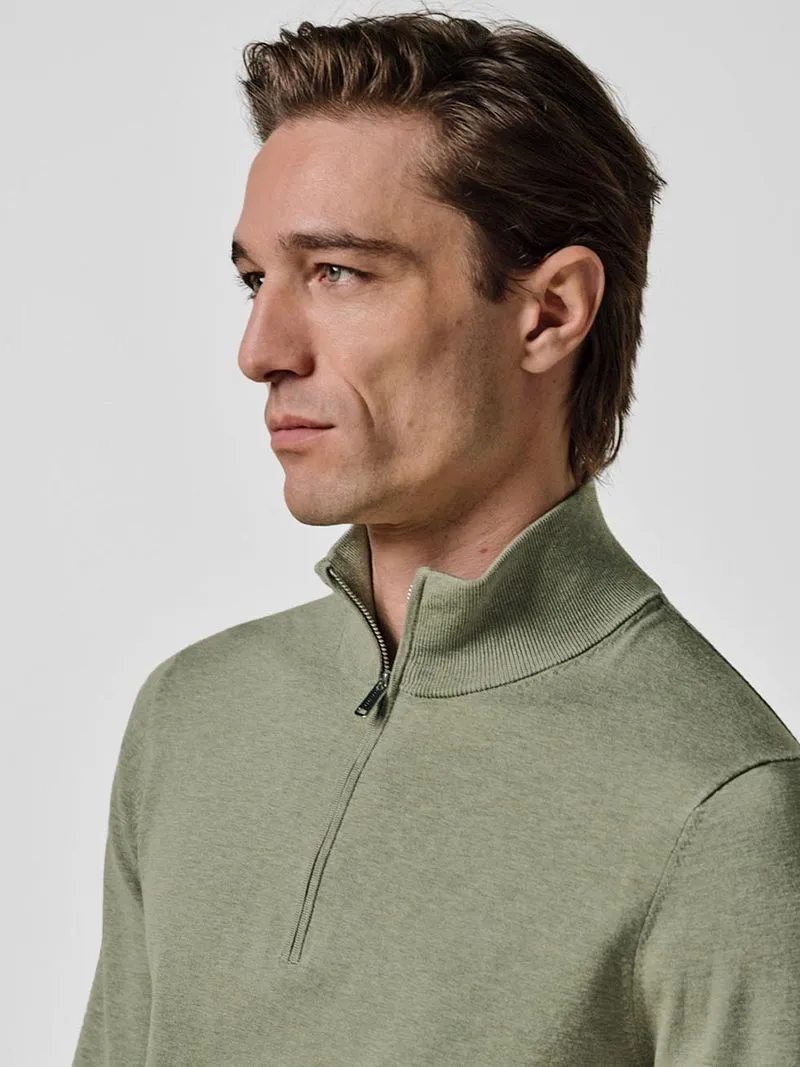 Profuomo Profuomo Half-Zip Pullover Luxury Basic Grün - Größe XL, Grün, – Produktbild 2 von 5