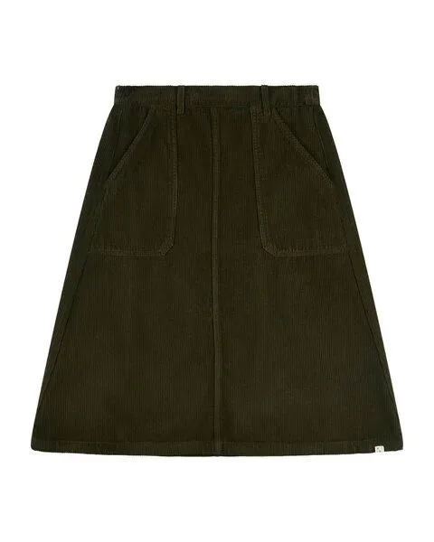 MATONA Matona Ausgestellter Midi-Rock für Frauen aus 100% Baumwollcord / Flared Corduroy Skirt, Moss, – Produktbild 4 von 4