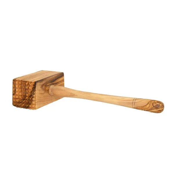NATUREHOME NATUREHOME Fleischklopfer Holz aus Olivenholz - 25 cm Zweiseitiger Fleischhammer / Holzkeule - Handgefertigt, Natürlich & Nachhaltig – Produktbild 2 von 4