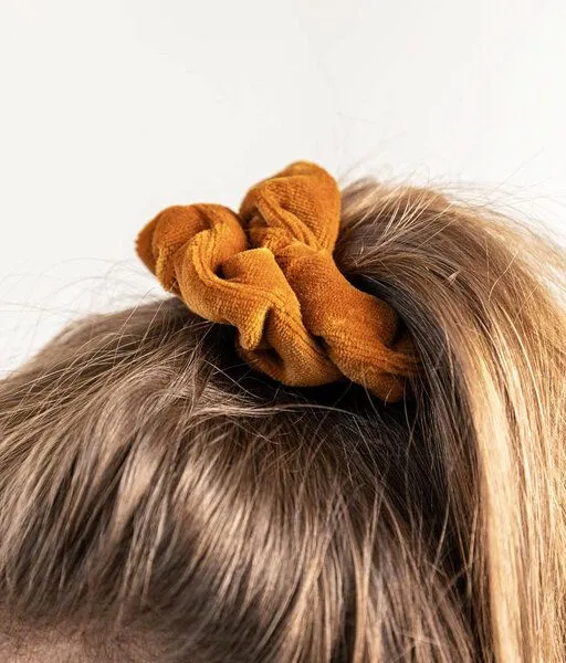 obumi Obumi Scrunchie Samt - Bio Baumwolle, Rost, – Produktbild 1 von 4