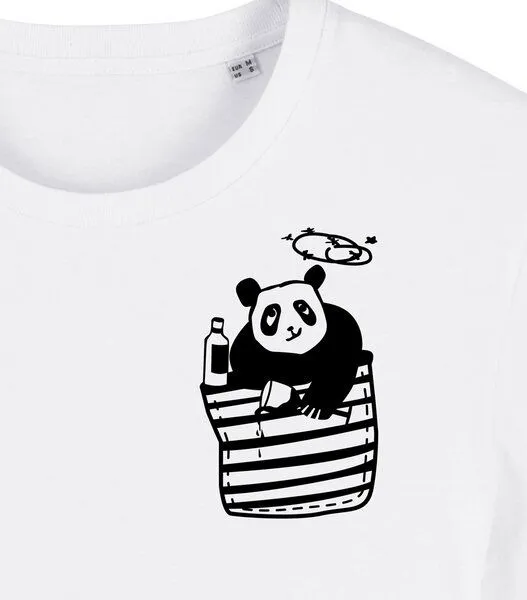 päfjes Pingzi Panda - Brust Motiv - päfjes Fair Wear Männer T-Shirt - White – Produktbild 2 von 3