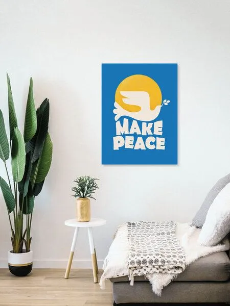 Photocircle Photocircle Poster / Leinwandbild - MAKE PEACE TYPOGRAPHY – Produktbild 4 von 4
