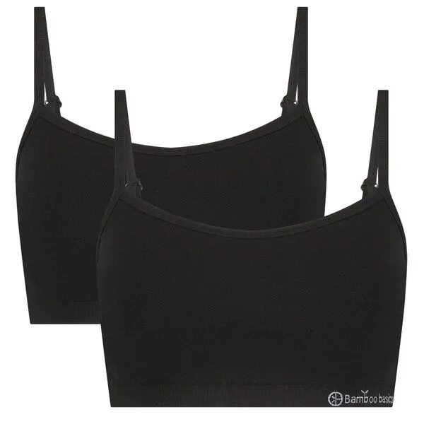 Bamboo Basics Bamboo Basics Nahtloser BH ELLE ( 2er Pack, schwarz), Schwarz, – Produktbild 1 von 4