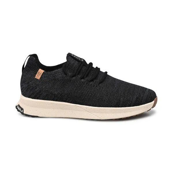 SAOLA SAOLA Sneaker Frauen aus Merinowolle - Tsavo Women 2.0 Wool, Black - steel grey, – Produktbild 1 von 4