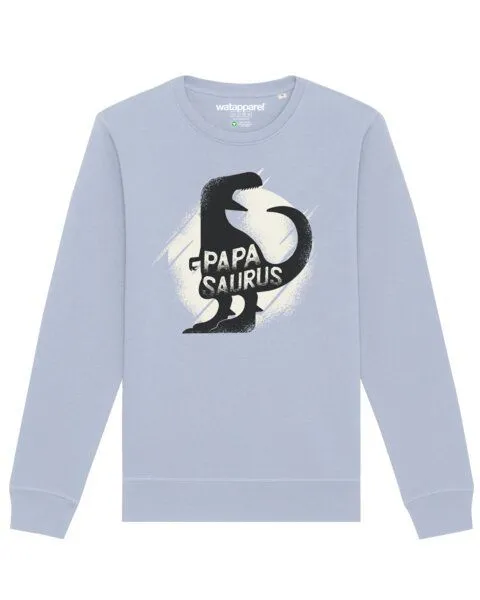 watapparel watapparel Sweatshirt Unisex Papasaurus, Serene blue, – Produktbild 1 von 4