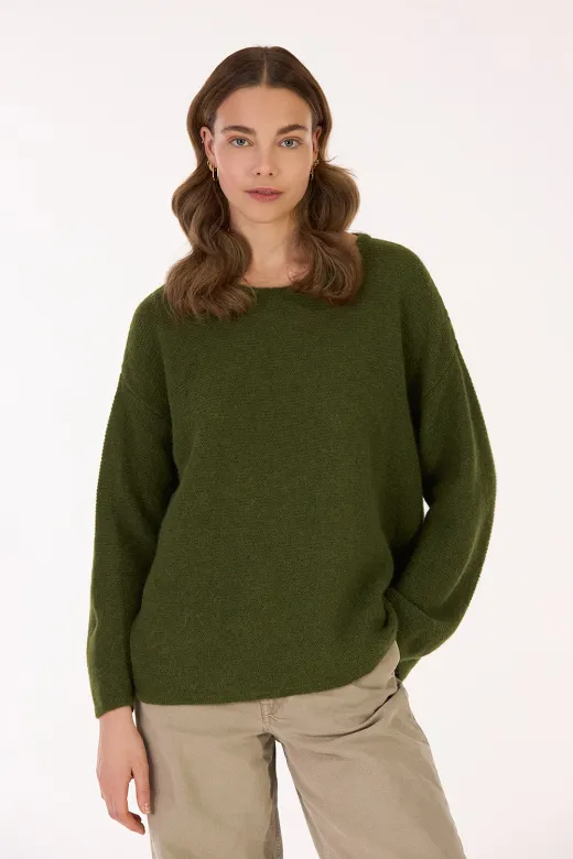 Les Racines Du Ciel Les Racines Du Ciel Alpaka Strickpullover Modell: Ima, Olive, – Produktbild 1 von 1