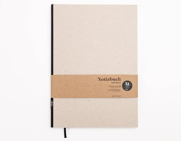 tyyp tyyp Nachhaltiges großes Design-Notizbuch (Recyclingkarton), Limette-grün, – Produktbild 3 von 4