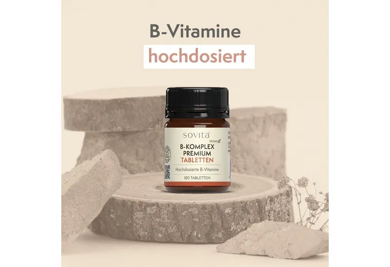 Ascopharm Ascopharm sovita Vitamin B-Komplex Premium, 180 vegane Tabletten hochdosiert 1, 1 er – Produktbild 5 von 5