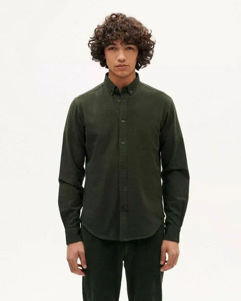 thinking mu thinking mu Langarm-Hemd Modell: Ant Microchecks, Green (grün), – Produktbild 1 von 3