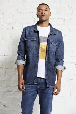 Wunderwerk Wunderwerk Herren Jeanshemd aus Bio-Baumwolle "Heavy duty denim shirt jacket" – Produktbild 1 von 1