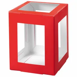 folia folia Laternen Rohling eckig 13,5x13,5x18cm 5 Stück Rot – Produktbild 1 von 1