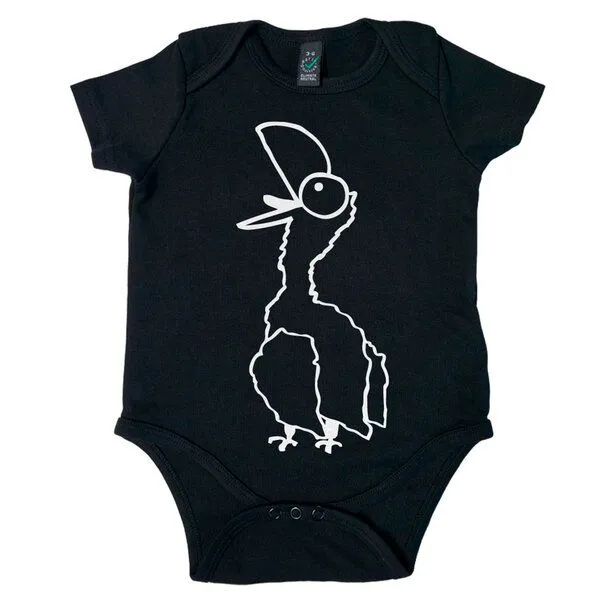 HANDGEDRUCKT HANDGEDRUCKT "Schreihals" Baby Body, Schwarz, – Produktbild 1 von 4