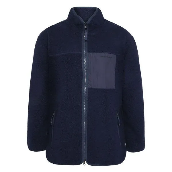 KnowledgeCotton Apparel KnowledgeCotton Apparel Lockere Fleecejacke mit Reißverschluss - recycelt - GRS/Vegan, Blau (night sky), – Produktbild 1 von 3