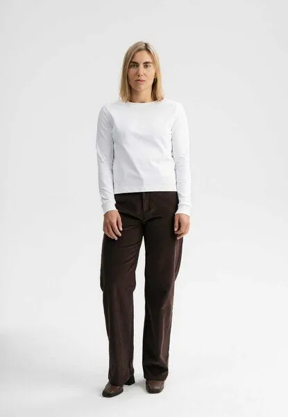 MELA MELA Langarmshirt schwer Style AASTHA aus 100% Bio-Baumwolle, Weiss, – Produktbild 3 von 4