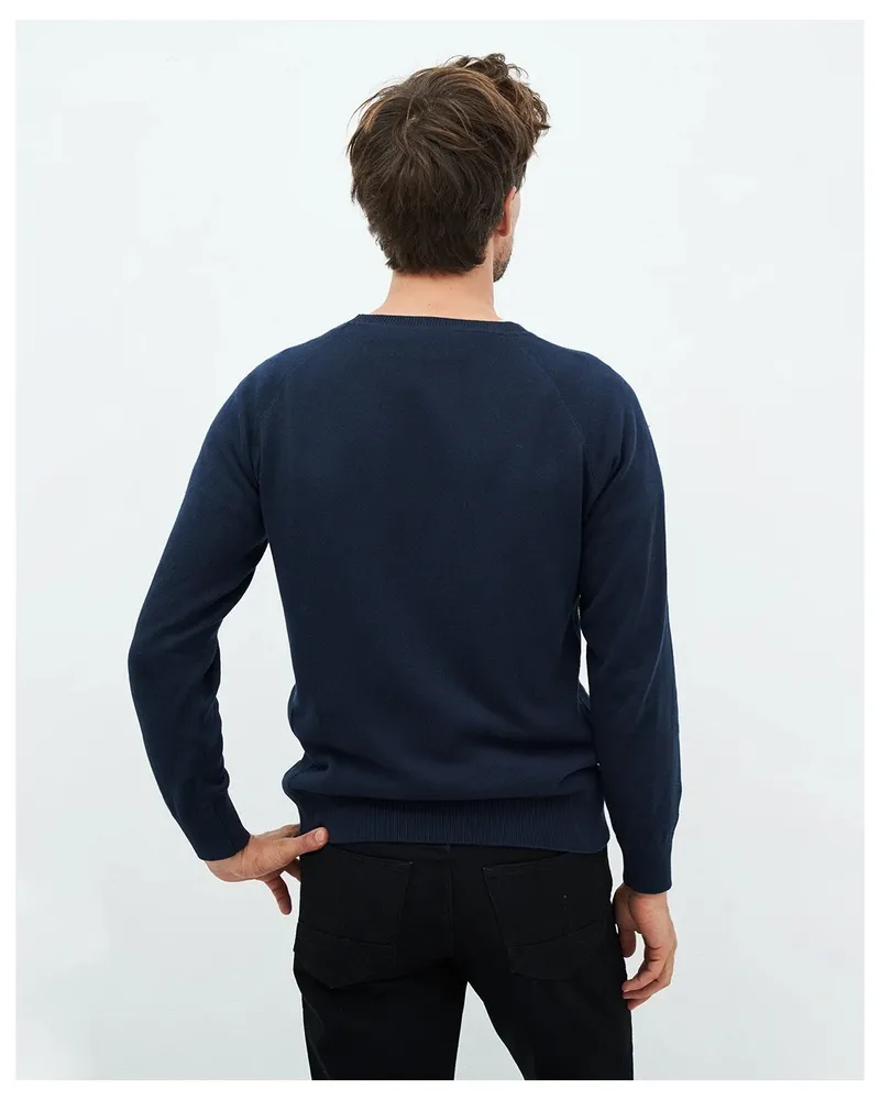 Kuyichi Kuyichi Herren vegan Rundhalsausschnitt Noel Dark Navy, Extra dunkelblau, – Produktbild 1 von 2