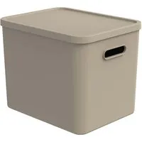 rotho rotho Aufbewahrungsbox 'ALBULA' aus Recyclingkunststoff, 27 l, cappuccino – Produktbild 1 von 1