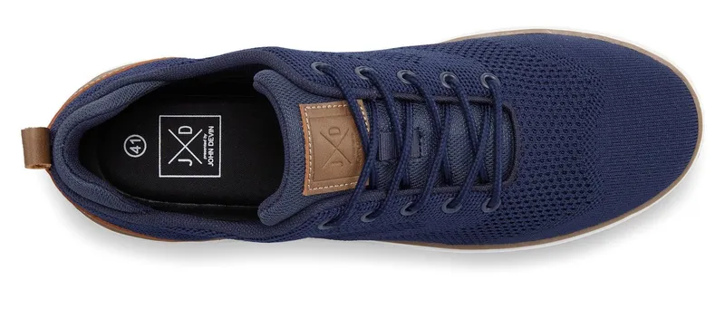 John Devin John Devin Schnürschuh, Freizeitschuh, Halbschuh, Schnürhalbschuh, Turnschuh Sneaker mit super leichter Sohle Unisex VEGAN, Blau, – Produktbild 4 von 5
