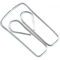 Büroklammern "Eule" 22 mm, silber, Stahl vernickelt, 100 Stk. – Produktbild 1 von 1