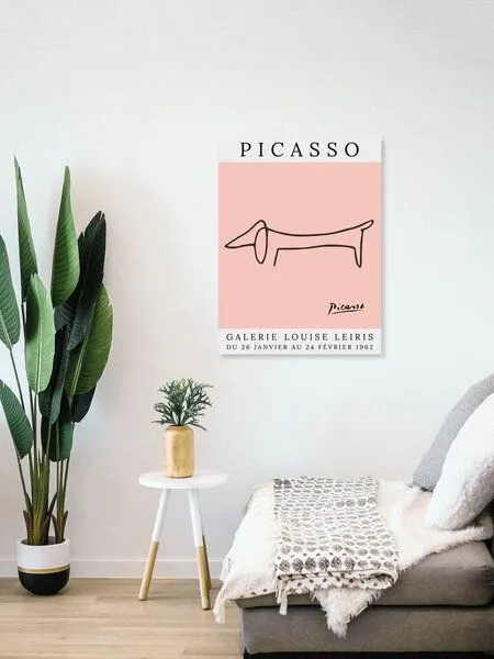 Photocircle Photocircle Poster / Leinwandbild - Picasso Hund – rosa – Produktbild 4 von 4