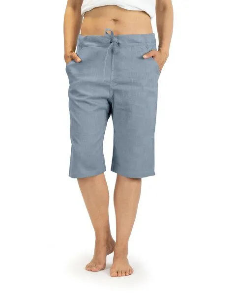 SCHAZAD Leinenshort von SCHAZAD, Taubenblau, – Produktbild 1 von 3