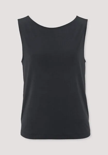 hessnatur hessnatur Jersey Top Relaxed aus TENCEL Lyocell, Schwarz, – Produktbild 4 von 4