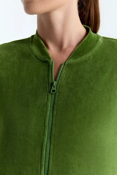 Leela Cotton Leela Cotton Unisex Jacke, Waldgrün, – Produktbild 4 von 6