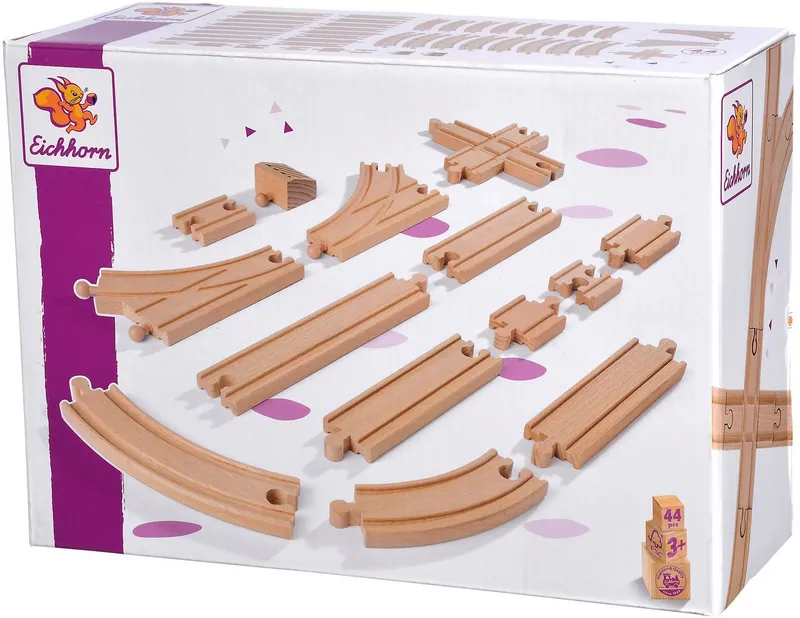 eichhorn eichhorn Schienenerweiterungs-Set Großes Schienensortiment, (44-tlg), Beige, – Produktbild 1 von 3