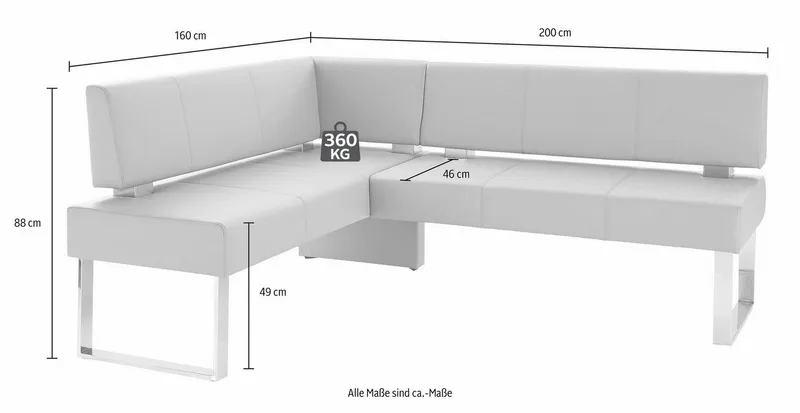 OTTO home Eckbank Rab, in 2 Breiten (180 oder 200 cm), Bezug in verschiedenen Qualitäten, Braun, – Produktbild 4 von 8