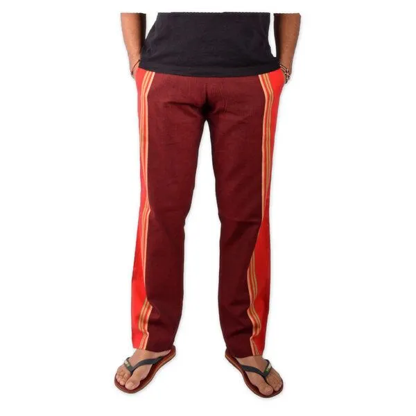 Africulture Africulture Kikoy Hose, unisex, Bordeaux, – Produktbild 2 von 3