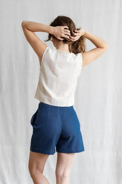 Jyoti - Fair Works Jyoti - Fair Works Bio-Baumwolldenim Shorts Kusuma, Denim, – Produktbild 4 von 4