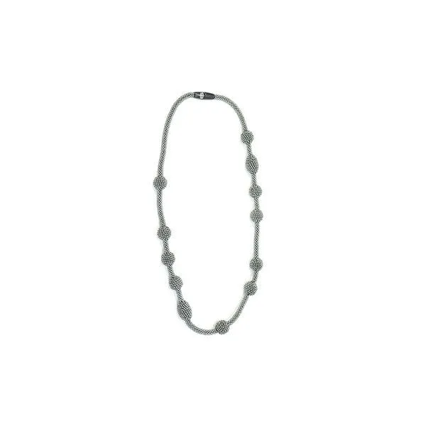 Sakiba Sakiba Kette lang/Dreifacharmband Morse ”Liebe”, Silbergrau, – Produktbild 1 von 4
