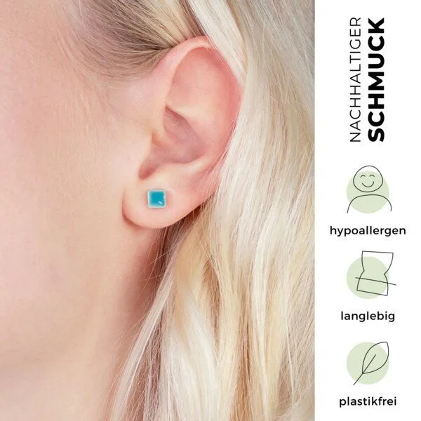 ALEXASCHA ALEXASCHA Support Ukraine Keramik Ohrstecker in Gelb Blau • 50% Spendenaktion | PUREFORM – Produktbild 3 von 4