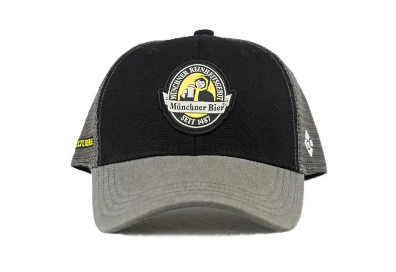 Bavarian Caps Bavarian Caps Trucker Cap Bavarian Caps "Münchner Bier" Curved Cap (Basecap, Basecap, Meshcap, Trucker Kappe) Zeltkulturerbe-Seitenstick, Schwarz, – Produktbild 2 von 4