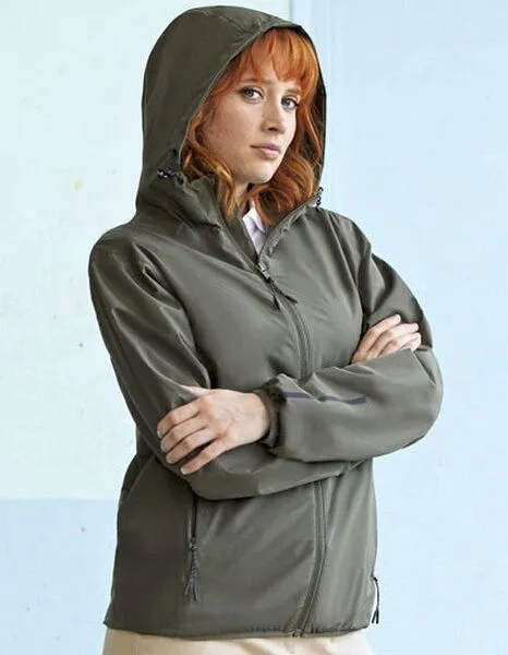 NEOBLU NEOBLU Unisex Wasserdichte Windjacke Atmungsaktiv Kapuzenjacke Übergangsjacke Wandern Trekking, Grün (khaki), – Produktbild 2 von 3