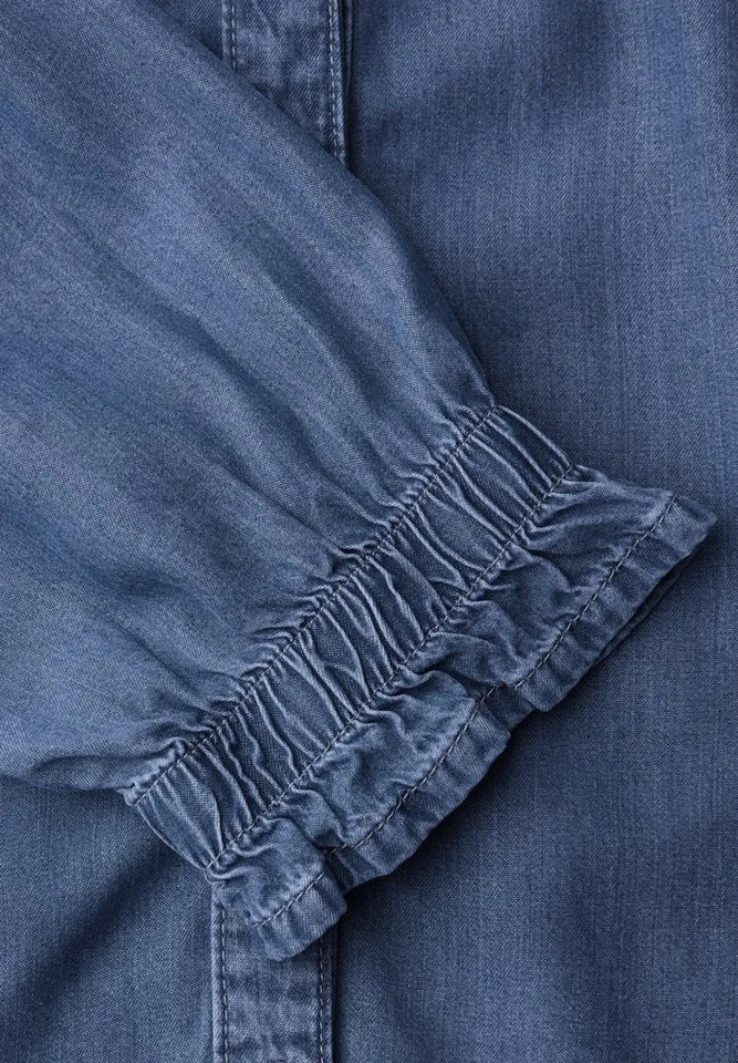 STREET ONE Langarmbluse mit Stehkragen, Blau, – Produktbild 5 von 5