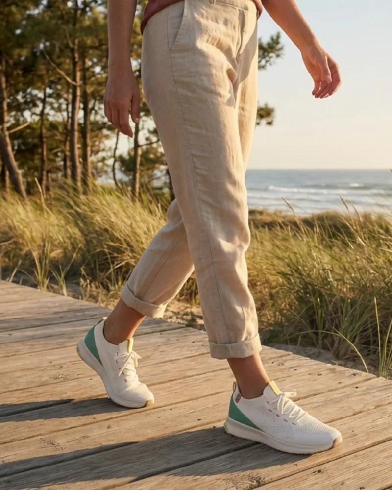 SAOLA SAOLA Damen vegan Sneaker Damen Tsavo 3 Weiß Grün, Weiß, – Produktbild 2 von 2