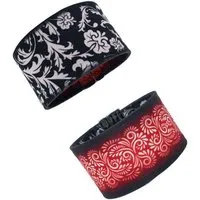 Seegarn Seegarn Wende-Armband 4cm, Ornament (rot) / blumen (schwarz), – Produktbild 1 von 1
